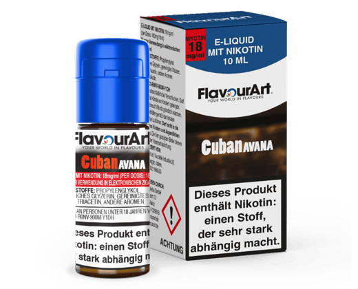 FlavourArt - Cuban Avana E-Zigaretten Liquid 18 mg/ml