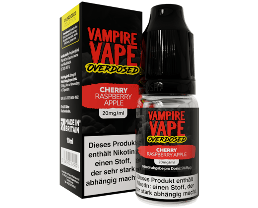 Vampire Vape - Overdosed - Cherry Raspberry Apple - Nikotinsalz Liquid 20 mg/ml