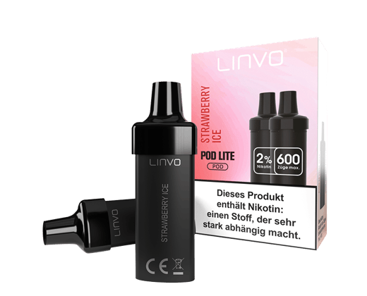 Linvo - Pod Lite Cartridge Strawberry Ice 20 mg/ml (2 Stück pro Packung)