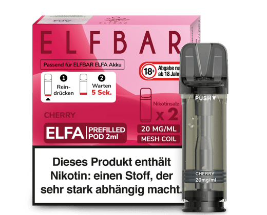 Elfbar - Elfa Pod Cherry 20 mg/ml (2 Stück pro Packung)