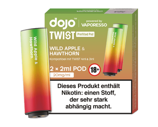 Vaporesso - Dojo - Twist Pod Wild Apple Hawthorn 20 mg/ml (2 Stück pro Packung)