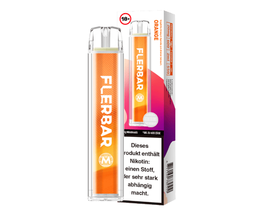 Flerbar - M Einweg E-Zigarette - Orange 20 mg/ml