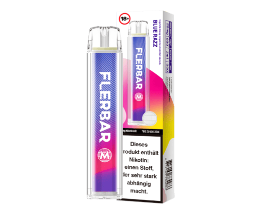 Flerbar - M Einweg E-Zigarette - Blue Razz 20 mg/ml