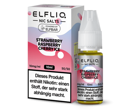 ELFLIQ - Strawberry Raspberry Cherry Ice - Nikotinsalz Liquid 10 mg/ml