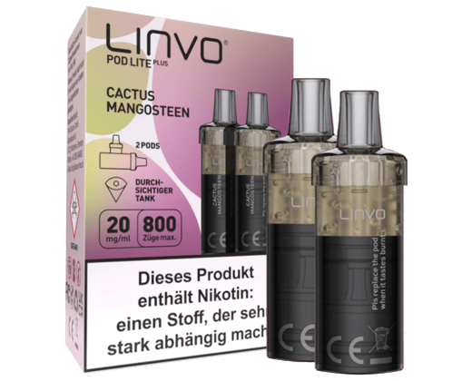 Linvo - Pod Lite Plus Cartridge Cactus Mangosteen 20 mg/ml (2 Stück pro Packung)