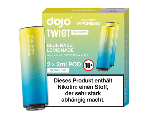 Vaporesso - Dojo - Twist Pod Blue Razz Lemonade 20 mg/ml (2 Stück pro Packung)