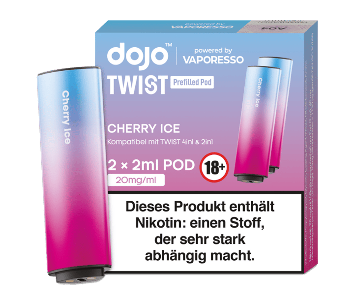Vaporesso - Dojo - Twist Pod Cherry Ice 20 mg/ml (2 Stück pro Packung)