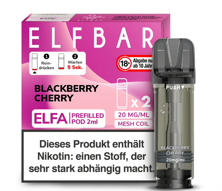 Elfbar - Elfa Pod Blackberry Cherry 20 mg/ml (2 Stück pro Packung)