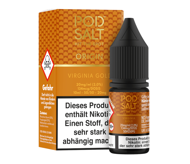 Pod Salt Origin - Virginia Gold - Nikotinsalz Liquid 20 mg/ml