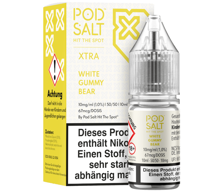 Pod Salt X - White Gummy Bear - Nikotinsalz Liquid 10 mg/ml