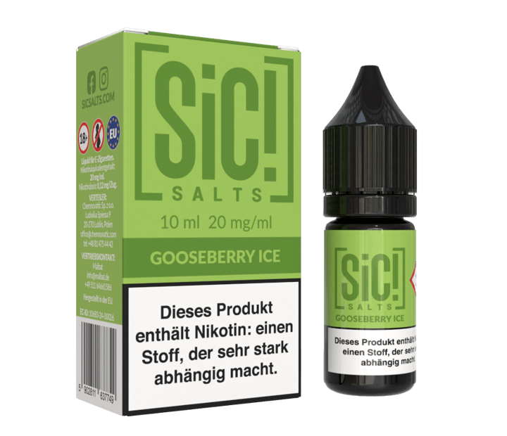 SiC! Salts - Gooseberry Ice - Nikotinsalz Liquid 20 mg/ml