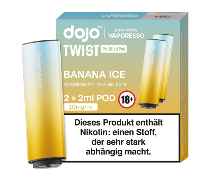 Vaporesso - Dojo - Twist Pod Banana Ice 20 mg/ml (2 Stück pro Packung)