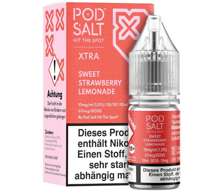 Pod Salt X - Sweet Strawberry Lemonade - Nikotinsalz Liquid 10 mg/ml