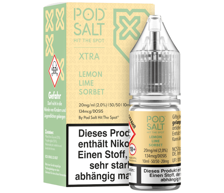 Pod Salt X - Lemon Lime Sorbet - Nikotinsalz Liquid 20 mg/ml