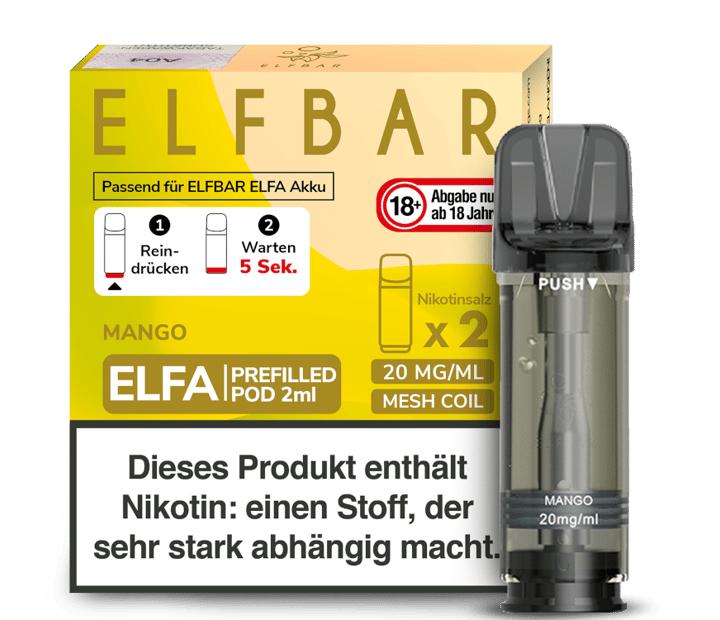 Elfbar - Elfa Pod Mango 20 mg/ml (2 Stück pro Packung)