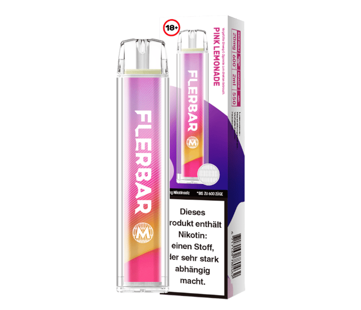 Flerbar - M Einweg E-Zigarette - Pink Lemonade 20 mg/ml