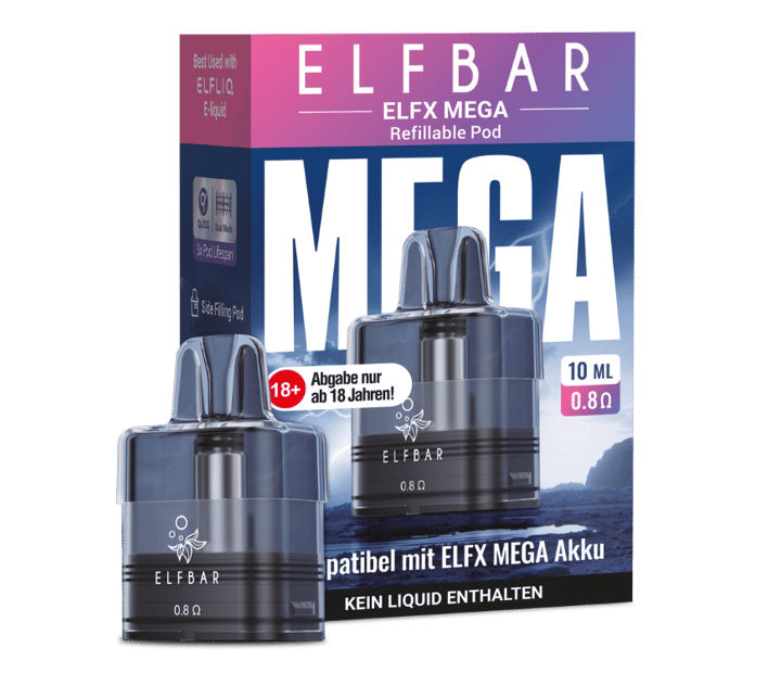 Elfbar - Elfx Mega Pod mit 0,8 Ohm 10 ml