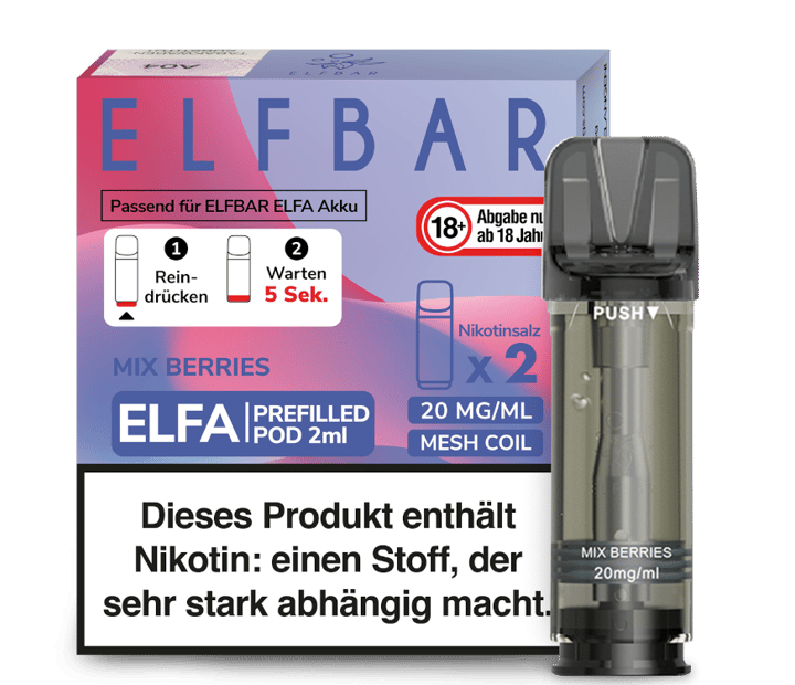 Elfbar - Elfa Pod Mix Berries 20 mg/ml (2 Stück pro Packung)