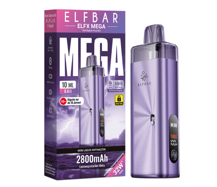 Elfbar - Elfx Mega E-Zigaretten Set Purple