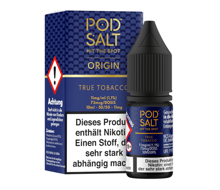 Pod Salt Origin - True Tobacco - Nikotinsalz Liquid 11 mg/ml