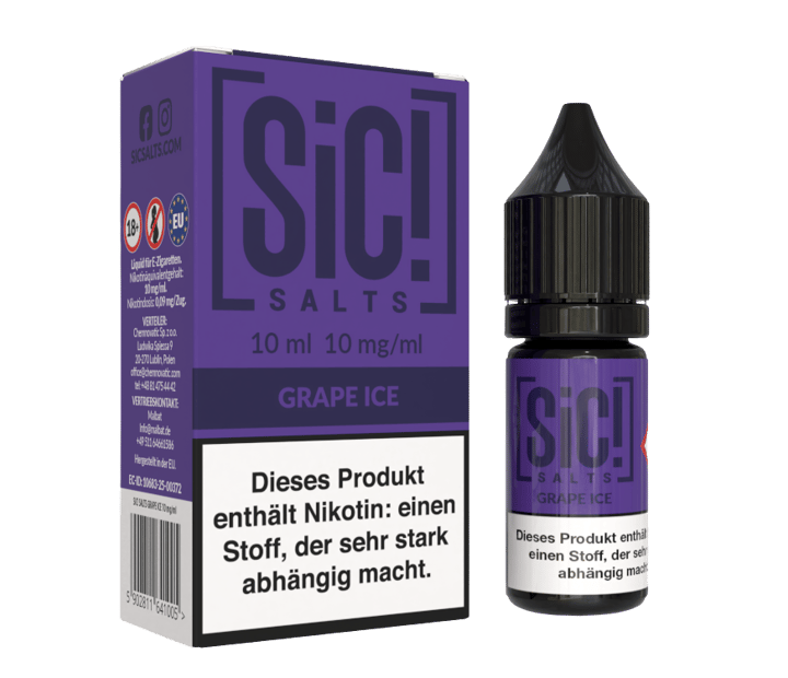 SiC! Salts - Grape Ice - Nikotinsalz Liquid 10 mg/ml