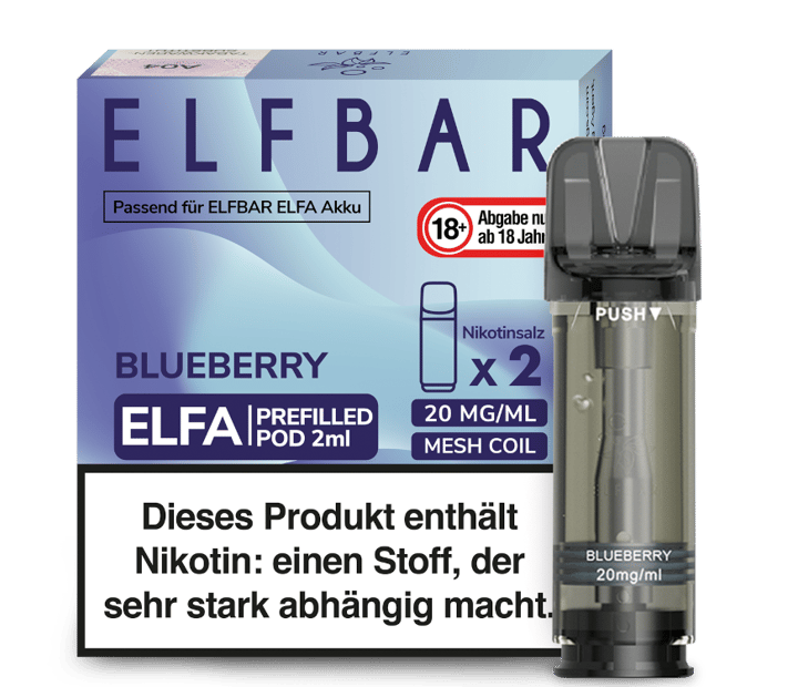 Elfbar - Elfa Pod Blueberry 20 mg/ml (2 Stück pro Packung)