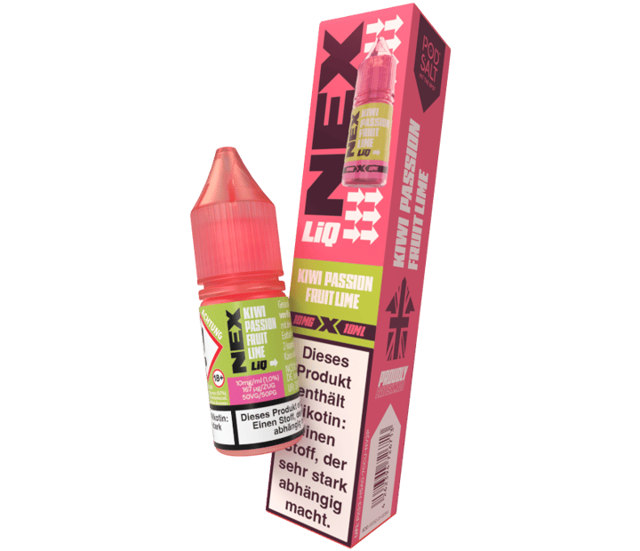 Pod Salt - NexLiq - Kiwi Passionfruit Lime - Nikotinsalz Liquid 10 mg/ml