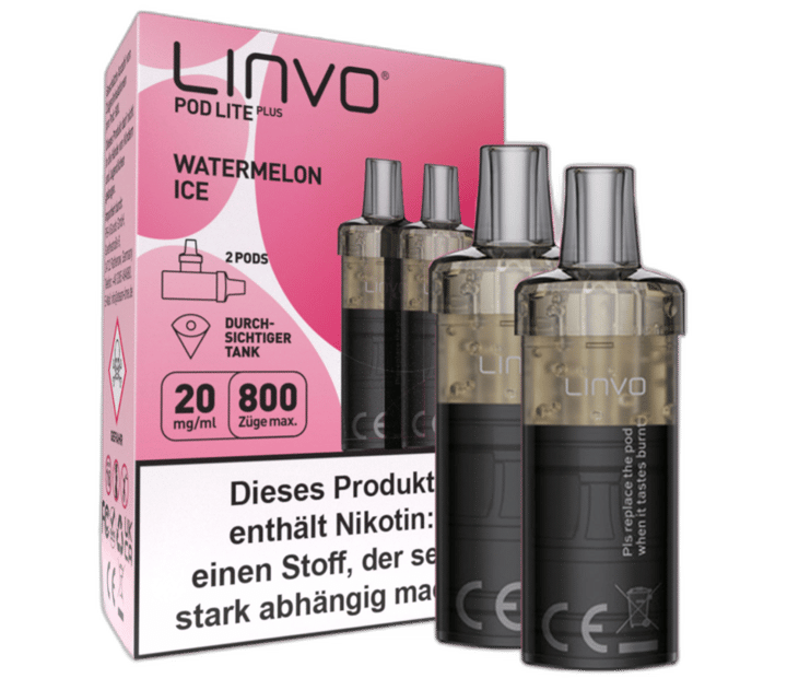 Linvo - Pod Lite Plus Cartridge Watermelon Ice 20 mg/ml (2 Stück pro Packung)