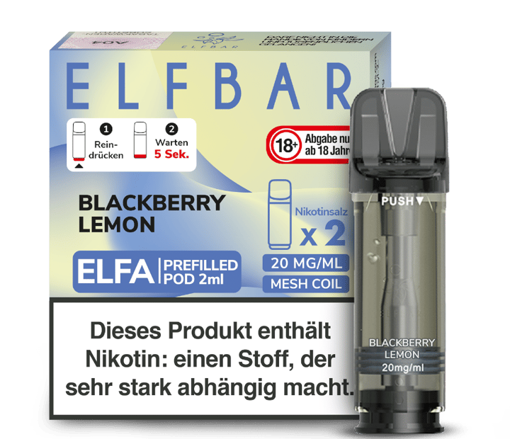 Elfbar - Elfa Pod Blackberry Lemon 20 mg/ml (2 Stück pro Packung)
