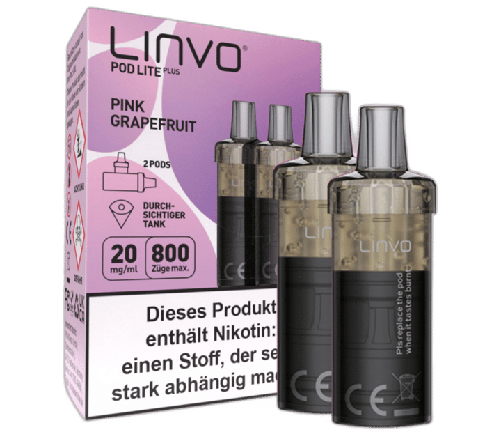 Linvo - Pod Lite Plus Cartridge Pink Grapefruit 20 mg/ml (2 Stück pro Packung)