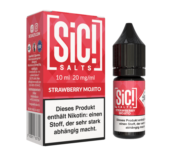 SiC! Salts - Strawberry Mojito - Nikotinsalz Liquid 20 mg/ml