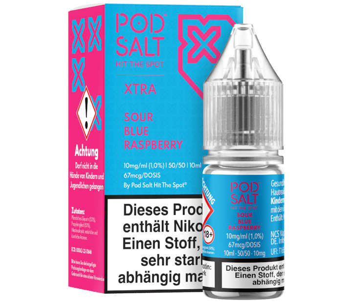 Pod Salt X - Sour Blue Raspberry - Nikotinsalz Liquid 10 mg/ml