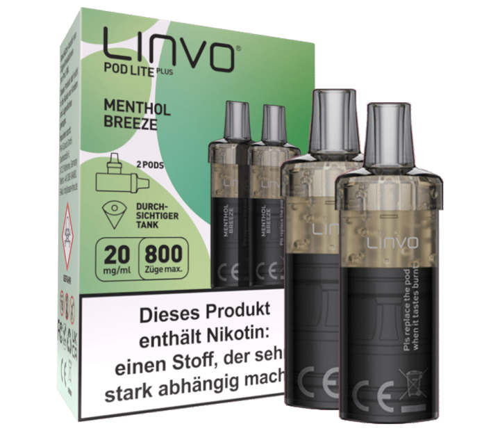 Linvo - Pod Lite Plus Cartridge Menthol Breeze 20 mg/ml (2 Stück pro Packung)