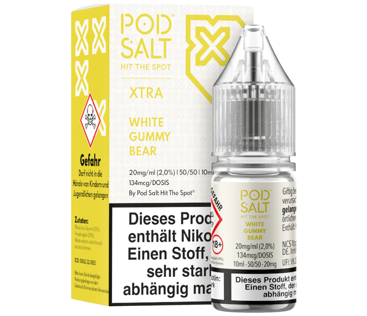 Pod Salt X - White Gummy Bear - Nikotinsalz Liquid 20 mg/ml
