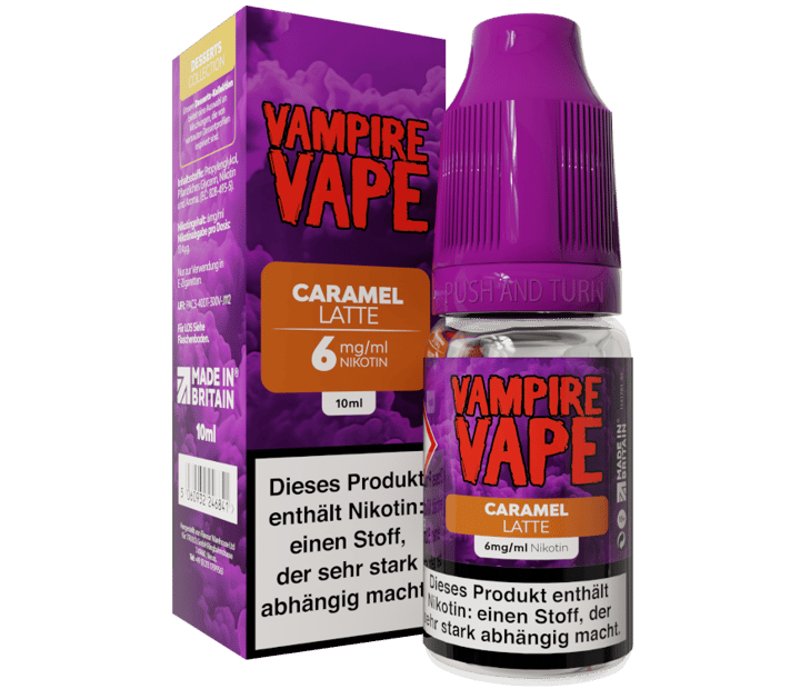 Vampire Vape - Dessert Collection - Caramel Latte E-Zigaretten Liquid 6 mg/ml