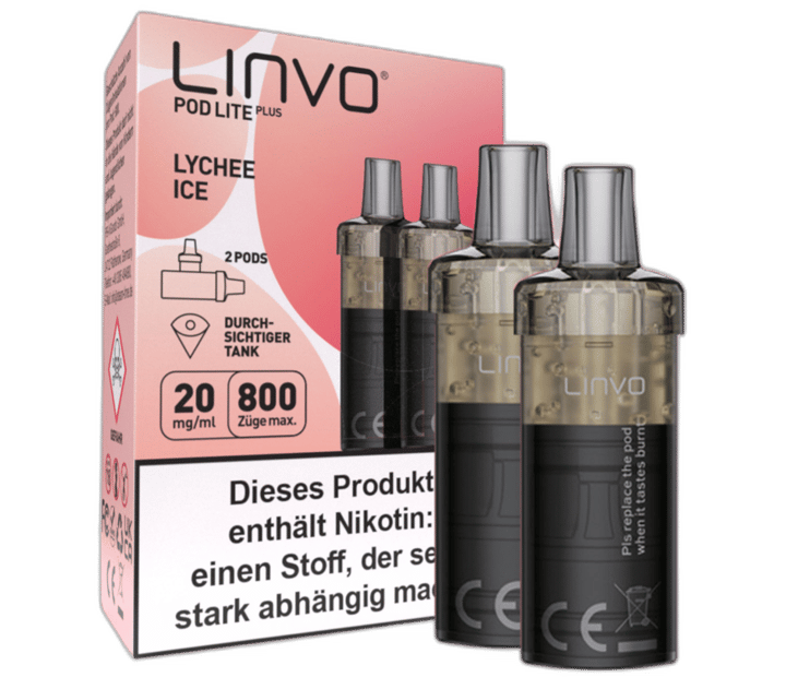 Linvo - Pod Lite Plus Cartridge Lychee Ice 20 mg/ml (2 Stück pro Packung)