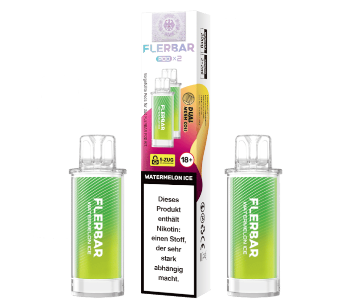 Flerbar - POD Watermelon Ice 20 mg/ml (2 Stück pro Packung)