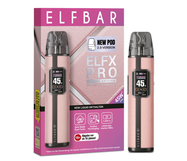 Elfbar - Elfx Pro Classic Edition E-Zigaretten Set Pink
