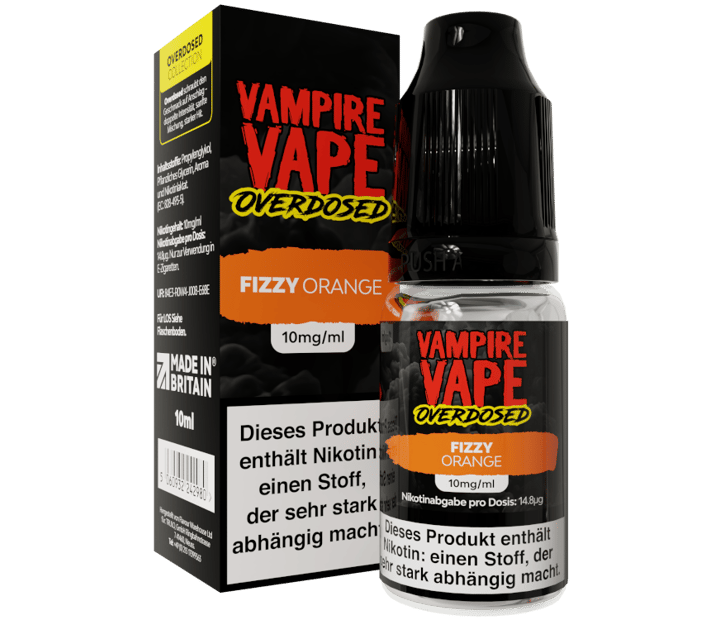 Vampire Vape - Overdosed - Fizzy Orange - Nikotinsalz Liquid 10 mg/ml
