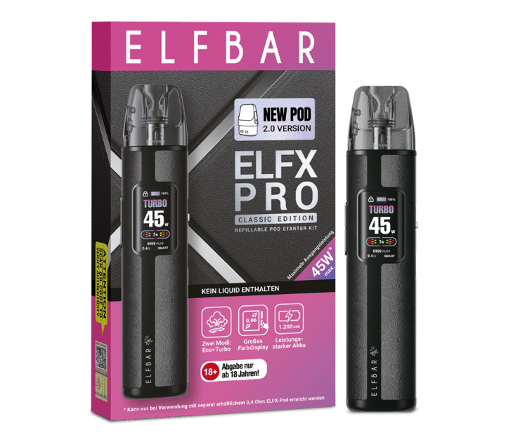 Elfbar - Elfx Pro Classic Edition E-Zigaretten Set Black