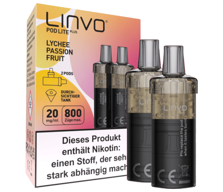 Linvo - Pod Lite Plus Cartridge Lychee Passionfruit 20 mg/ml (2 Stück pro Packung)