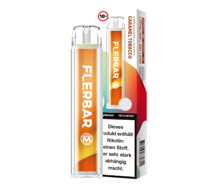 Flerbar - M Einweg E-Zigarette - Caramel Tobacco 20 mg/ml