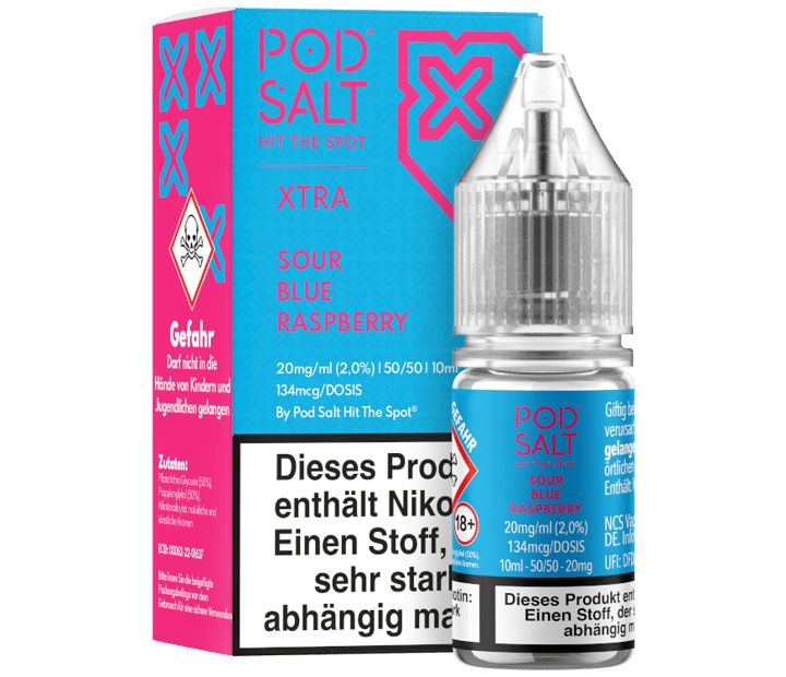 Pod Salt X - Sour Blue Raspberry - Nikotinsalz Liquid 20 mg/ml