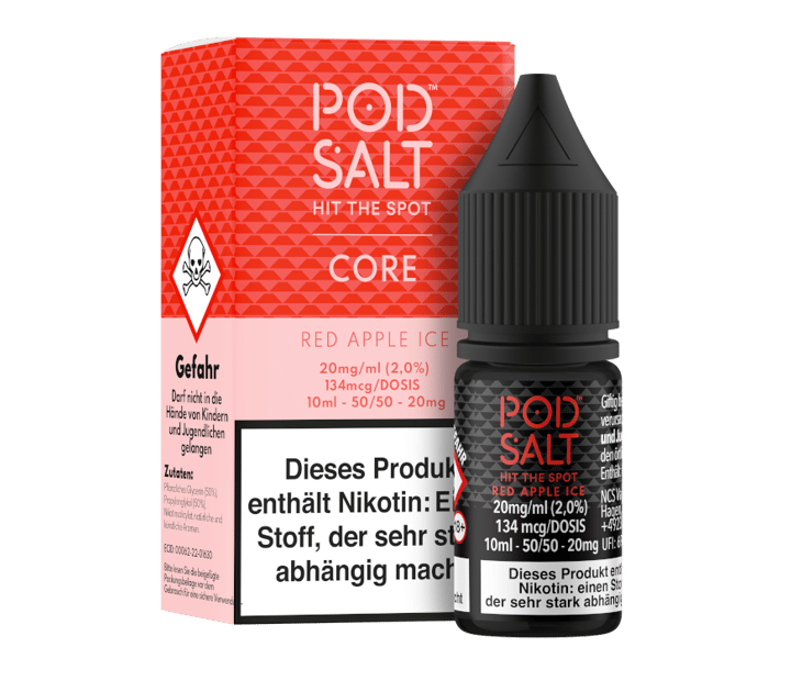 Pod Salt Core - Red Apple Ice - Nikotinsalz Liquid 20 mg/ml