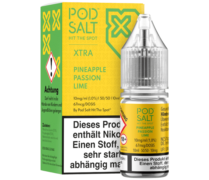 Pod Salt X - Pineapple Passion Lime - Nikotinsalz Liquid 10 mg/ml