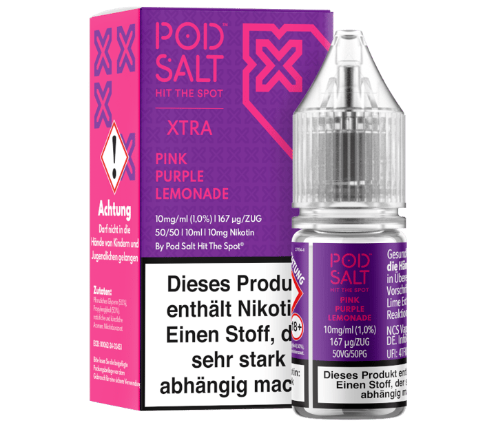 Pod Salt X - Pink Purple Lemonade - Nikotinsalz Liquid 10 mg/ml