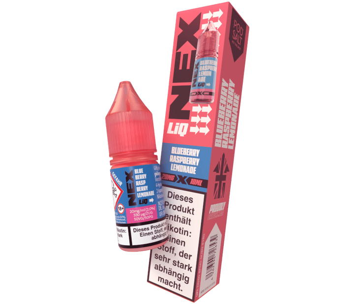 Pod Salt - NexLiq - Blueberry Raspberry Lemonade - Nikotinsalz Liquid 20 mg/ml