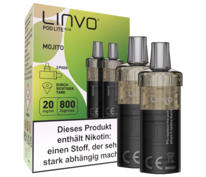 Linvo - Pod Lite Plus Cartridge Mojito 20 mg/ml (2 Stück pro Packung)