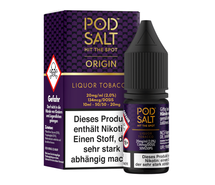 Pod Salt Origin - Liquor Tobacco - Nikotinsalz Liquid 20 mg/ml