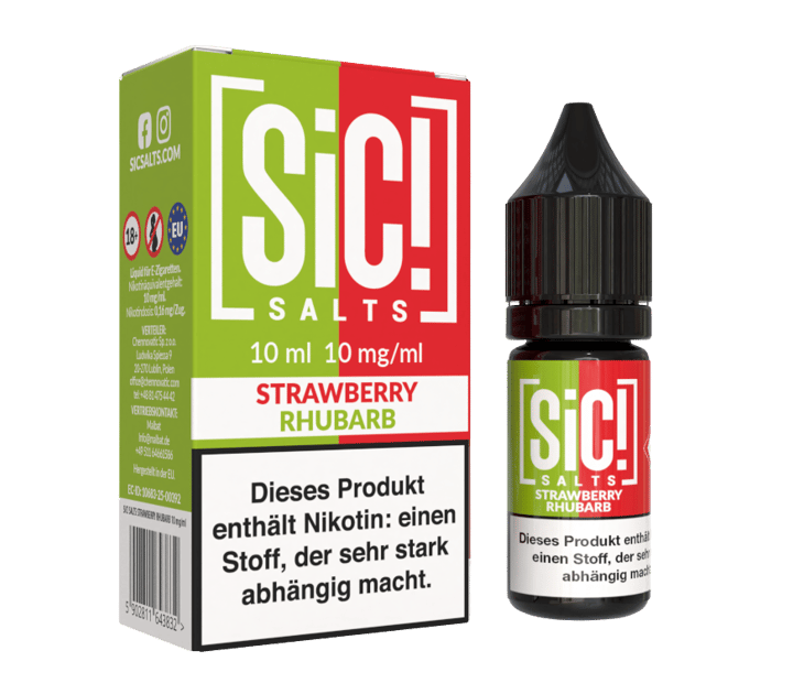 SiC! Salts - Strawberry Rhubarb - Nikotinsalz Liquid 10 mg/ml